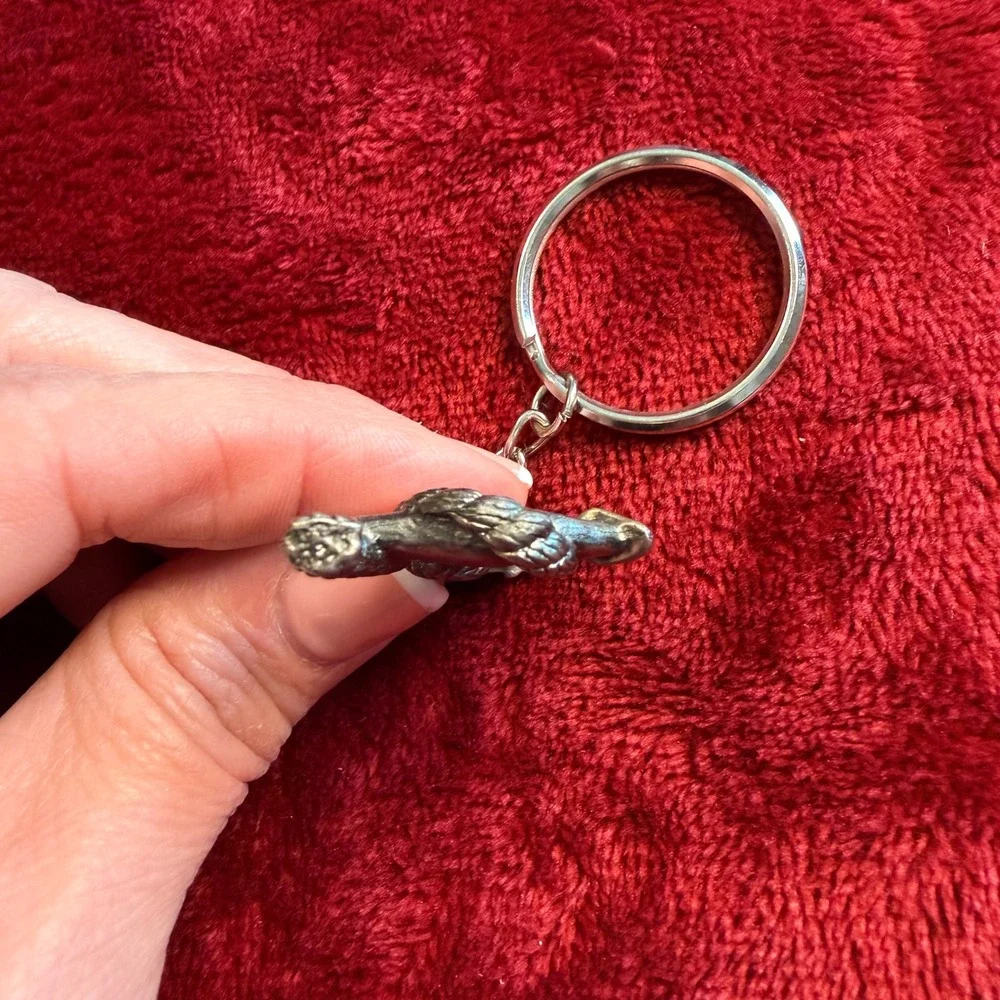 Silver Tone Nautical Anchor Rope‎ Keychain Maritime Boating Key Ring Charm
